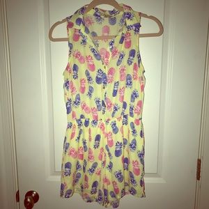 Pineapple Print Romper